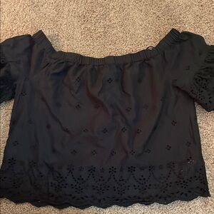 Madewell Black Off-Shoulder Top